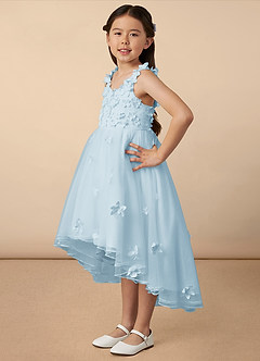 Azazie Ceres vestidos de niña de las flores Vestido de Azul Cielo de Tul de Princesa con Encaje image2