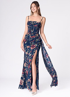 Aurra Navy Multi Maxi Dress image6