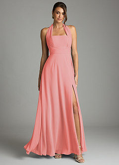 Azazie Tamira Suknie dla druhen Linia A Pofałdowany Szyfon Do ziemi Sukienka image1