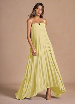 Nahla Lemon Sorbet Allover Pleated Maxi Dress image3