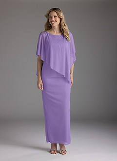 Azazie Aspyn Mother of the Bride Dresses Tahiti Sheath Beaded Mesh Dress image3