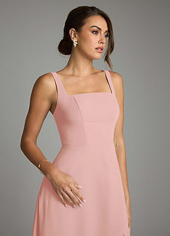 Azazie Debra Bridesmaid Dresses Rosette A-Line with Pockets Chiffon Convertible Dress image3