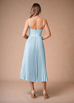 Léna Sky Blue Pleated Midi Dress image2
