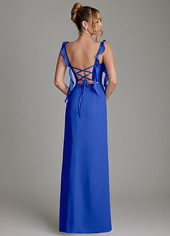 Azazie Jessamine Bridesmaid Dresses Royal Blue Mermaid Corset Chiffon Dress image8