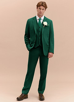James Emerald Structured Stretch 3-piece suit
