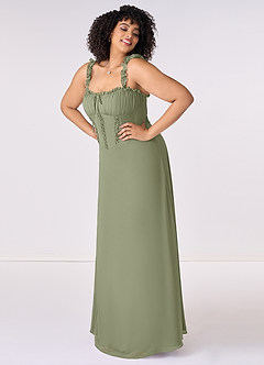 Barbie ♥ Azazie Bridesmaid Dresses Pistachio A-Line Sweetheart Neckline Chiffon Dress image8