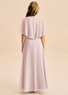 Azazie Maris Junior Robe Trapèze en Mousseline de soie Rose Pâle image2