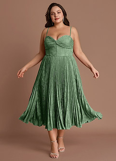 Annie Eucalyptus Pleated Midi Dress image13
