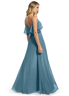 Azazie Jean Bridesmaid Dresses Bermuda A-Line Chiffon Convertible Dress image2