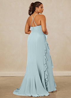 Christian Siriano Bridal for Azazie 1006 Bridesmaid Dresses Mist Mermaid Ruched Chiffon Dress image14