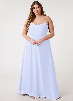 Azazie Daenerys Bridesmaid Dresses Lavender A-Line Cowl Chiffon Dress image8