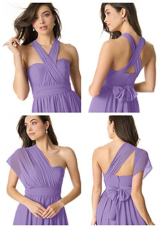 Azazie Olani Bridesmaid Dresses Tahiti A-Line Off the Shoulder Chiffon Convertible Dress image8