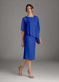 Azazie Sparrow Mother of the Bride Dresses Royal Blue Sheath Sequins Chiffon Dress image2