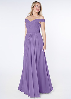 Azazie Audrianna Robes de demoiselle d'honneur Robe Trapèze Convertible en Mousseline de soie Schulterfrei gerafft Tahiti image2