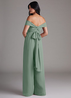 Azazie Lamara Šaty pro družičky Overal Z ramene Z ramene Šifón image5