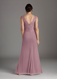 Azazie Edelin Mother of the Bride Dresses Dusty Rose A-Line Sweetheart Neckline Pleated Mesh Dress image5