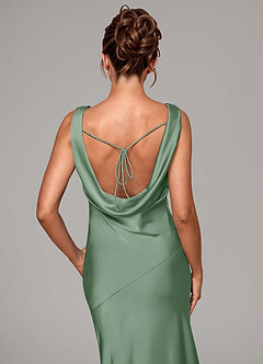 Azazie Rylina Bridesmaid Dresses Matcha Mermaid Stretch Satin Dress image2