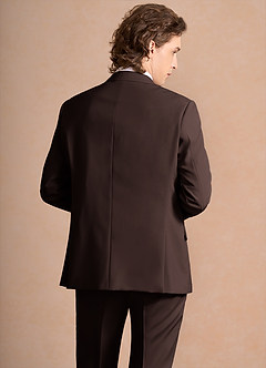 front James Ganache Structured Stretch Suit Jacket