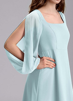 Azazie Bondi Junior Robe Trapèze en Mousseline de soie Blouson Brume image8