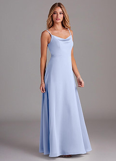Azazie Daenerys Bridesmaid Dresses Ice A-Line Cowl Chiffon Dress image5