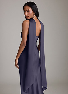 Azazie Saylor Vestidos de damas de honor Vestido de Tormenta de Satén Elástico de Corte Sirena con Sin tirantes image7