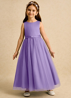 Azazie Lior Robe Demoiselle D'honneur Fillette Robe Princesse en Tulle Plissée Tahiti image4