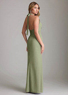 Azazie Valerie Bridesmaid Dresses Pistachio Mermaid Pleated Chiffon Dress image2
