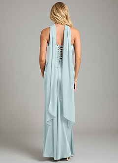 Azazie Sorrel Bridesmaid Dresses Mist Mermaid Strapless Stretch Satin Convertible Dress image9