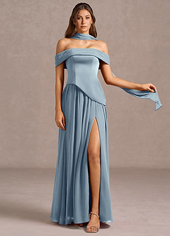 Vestido Azul Pálido Largo Liora image3