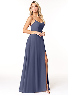 Azazie Moira Bridesmaid Dresses Stormy A-Line Scoop Chiffon Dress image4