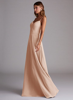 Azazie Marley Bridesmaid Dresses English Rose A-Line Off the Shoulder Chiffon Convertible Dress image6
