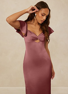 Christian Siriano Bridal for Azazie 1005 Bridesmaid Dresses Amethyst Sheath Sweetheart Neckline Stretch Satin Dress image6
