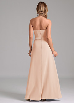 Azazie Jenilyn Bridesmaid Dresses English Rose A-Line Strapless Chiffon Dress image7