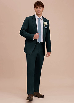 front Ethan Navy Blue Refined Weave Suit