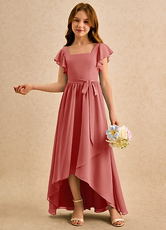 Azazie Milly Girls Formal Flower Girl Klänningar Klä A-Line i Chiffong Plisserad image4