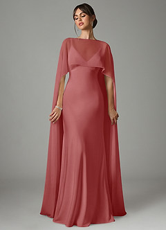Azazie Stefania Vestidos de madrinha de casamento Vestido Rosa Antiga de Cetim elástico de Linha A image1