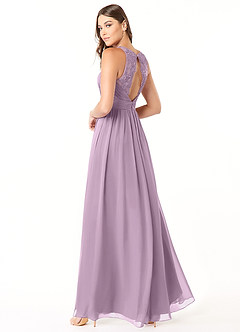 Azazie Luz Bridesmaid Dresses Wisteria A-Line Lace Chiffon Dress image4
