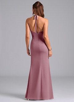 Azazie Valerie Bridesmaid Dresses Vintage Mauve Mermaid Pleated Chiffon Dress image6