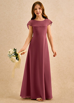 Azazie Kittie Girls Formal Flower Girl Klänningar Klänning A-Line i Chiffong image1