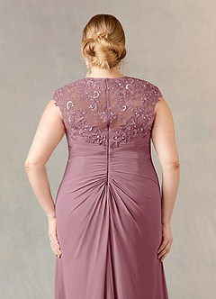Azazie Birdie Mother of the Bride Dresses Vintage Mauve A-Line Queen Anne Sequins Chiffon Dress image12