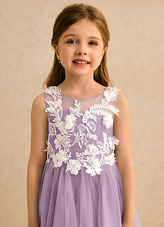 Azazie Mixie Flower Girl Dresses Wisteria Ball-Gown Lace Dress image7
