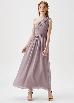 Azazie Anissa Junior Dusk A-Line Pleated Chiffon Dress image4