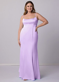Barbie ♥ Azazie Bridesmaid Dresses Mermaid Bow Stretch Satin Floor-Length Dress image9
