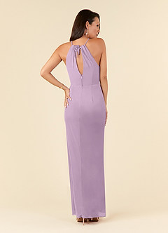 Azazie Hadid Final Sale Wisteria Sheath Pleated Mesh Dress image2