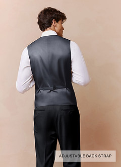 front Savile Charcoal Wool Blend 3-Piece Suit