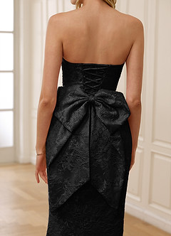 Jiral Black Mermaid Jacquard Prom Dress image4