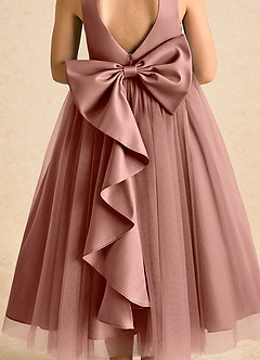 Azazie Solia Flower Girl Dresses Cedar Rose Ball-Gown Bow Tulle Dress image7