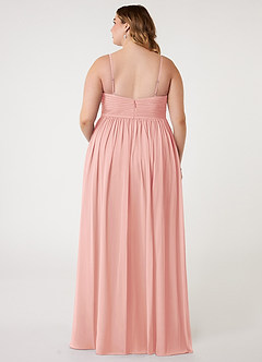 Azazie Alia Bridesmaid Dresses Rosette A-Line Pleated Chiffon Dress image7
