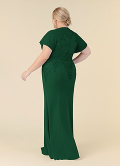 Azazie Adonna Final Sale Dark Green Mermaid Lace Dress image8