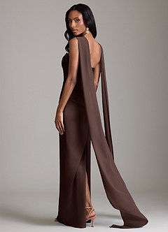 Azazie Sonora Brudtärnklänningar Klä av Tubklänning i Stretch Satin Axelbandslös Ganache image2